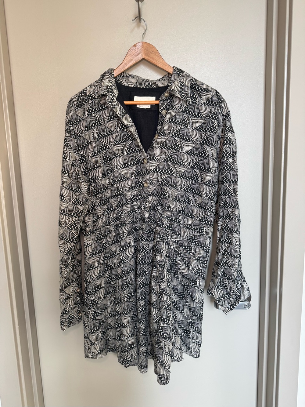 Anthropologie Long-Sleeve Collared
Mini Dress